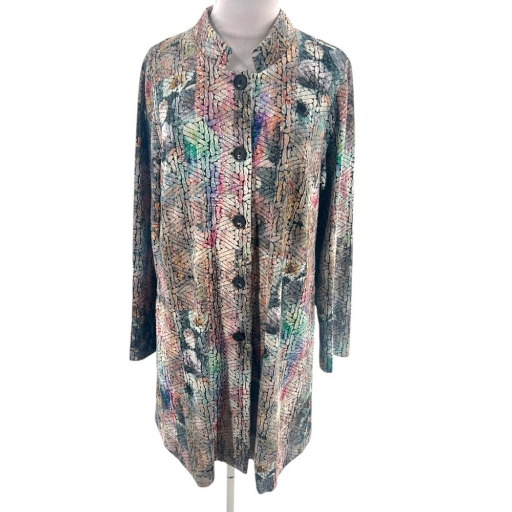 Aino Finland colorful jacket wearable art sz XL